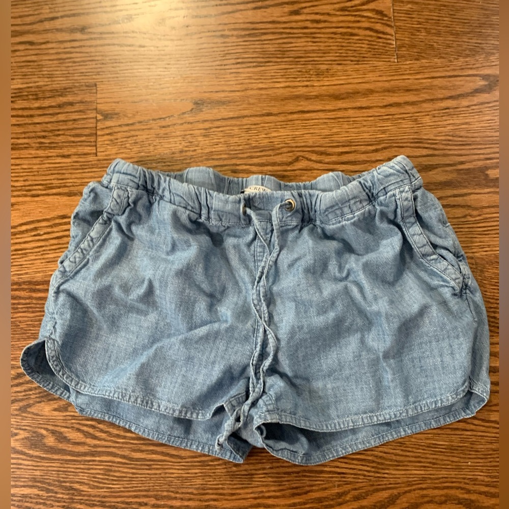 JCrew Factory drawsting denim shorts